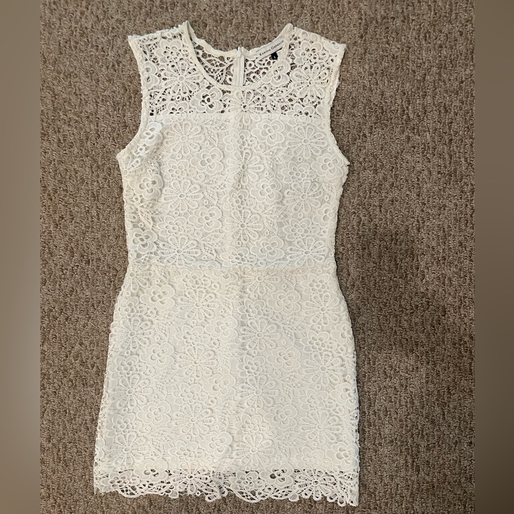 Women’s White Lace Mini Dress